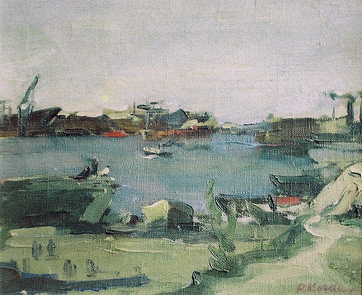 Niava river 40's size unknown oil on canvas